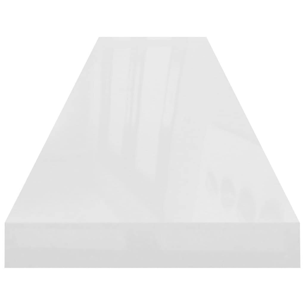 Schwebende Wandregale 4 Stk. Hochglanz-Weiß 120x23,5x3,8cm MDF-5