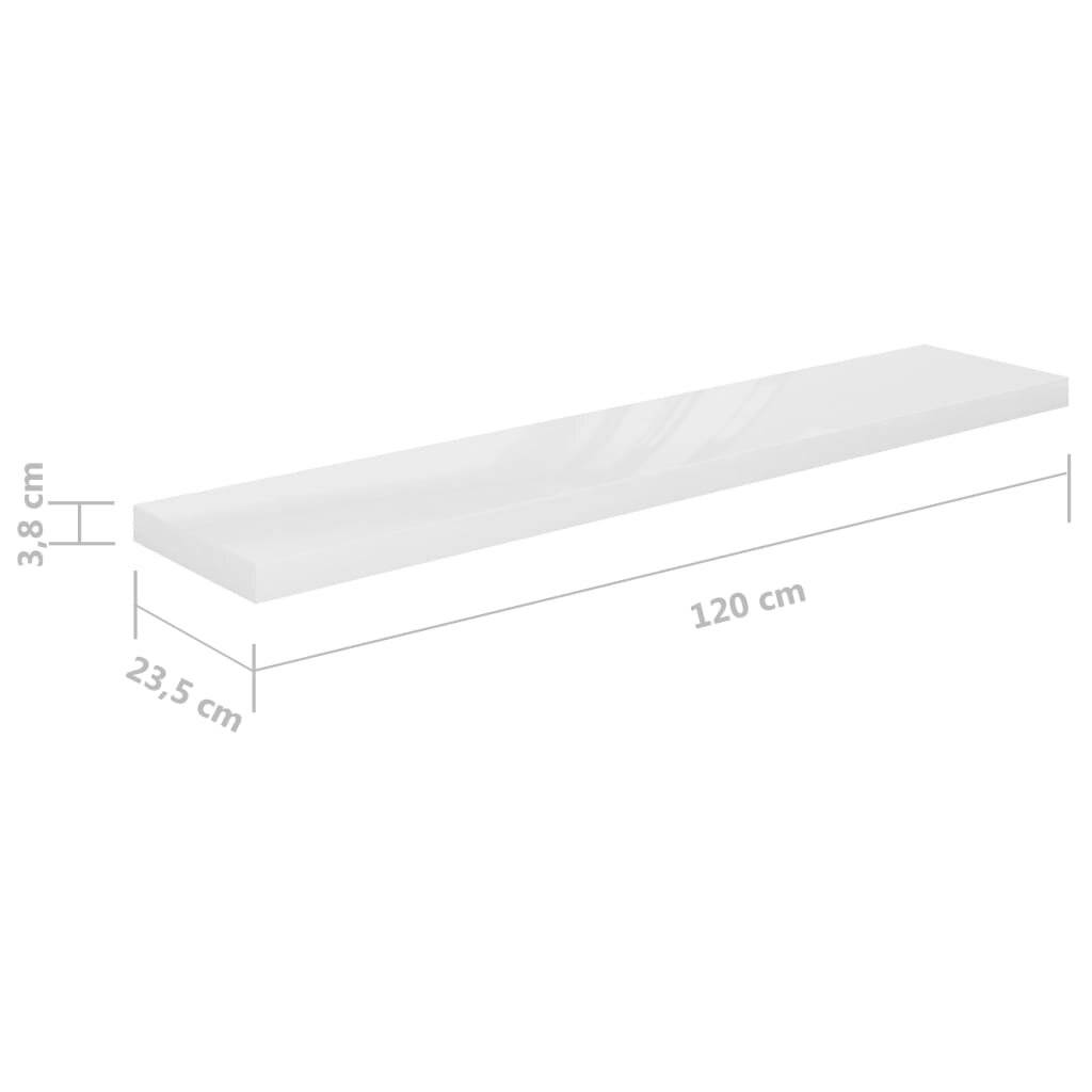 Symbolbild für Schwebende Wandregale 4 Stk. Hochglanz-Weiß 120x23,5x3,8cm MDF