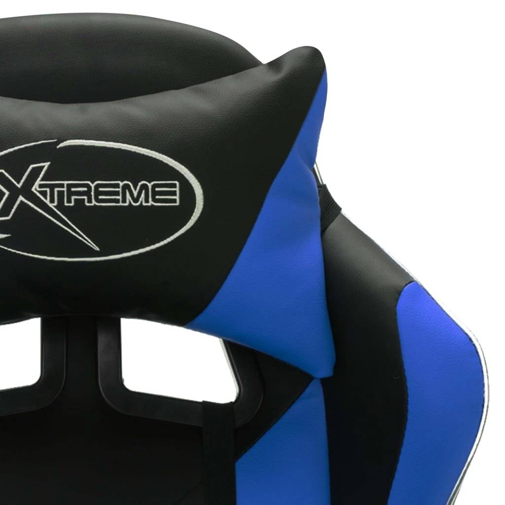 vidaXL Gaming-Stuhl mit RGB LED-Leuchten Blau und Schwarz Kunstleder-5