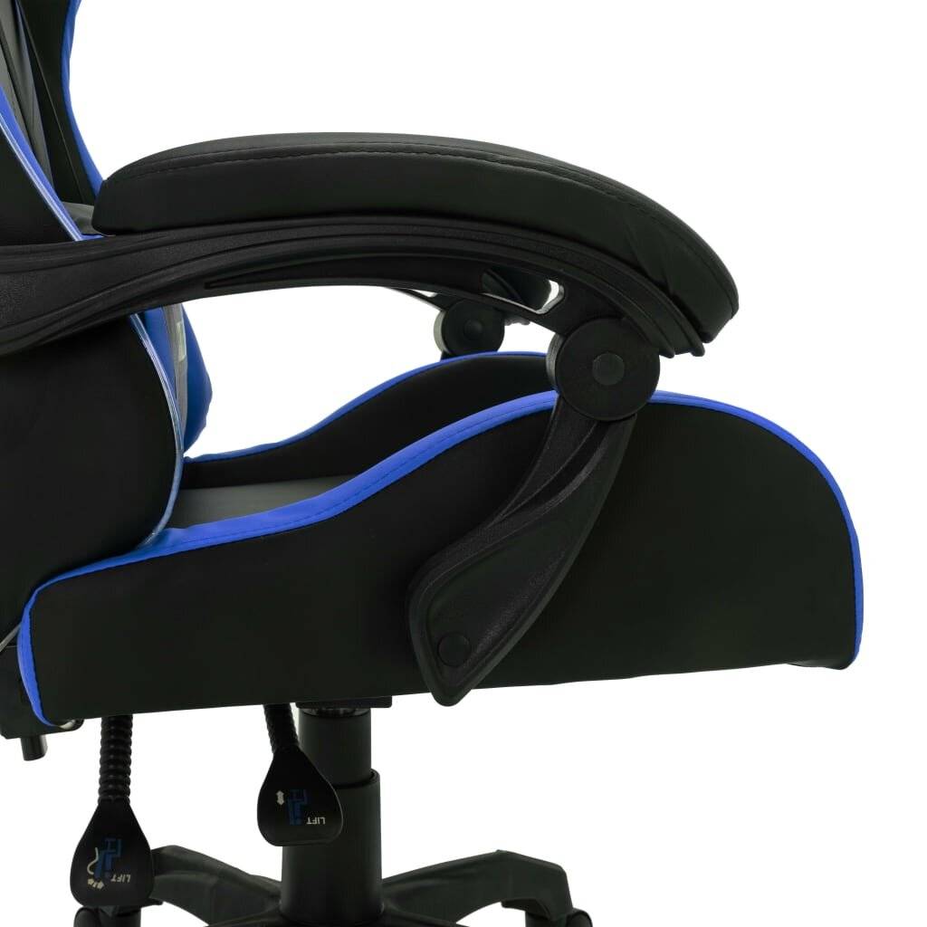 Symbolbild für vidaXL Gaming-Stuhl mit RGB LED-Leuchten Blau und Schwarz Kunstleder