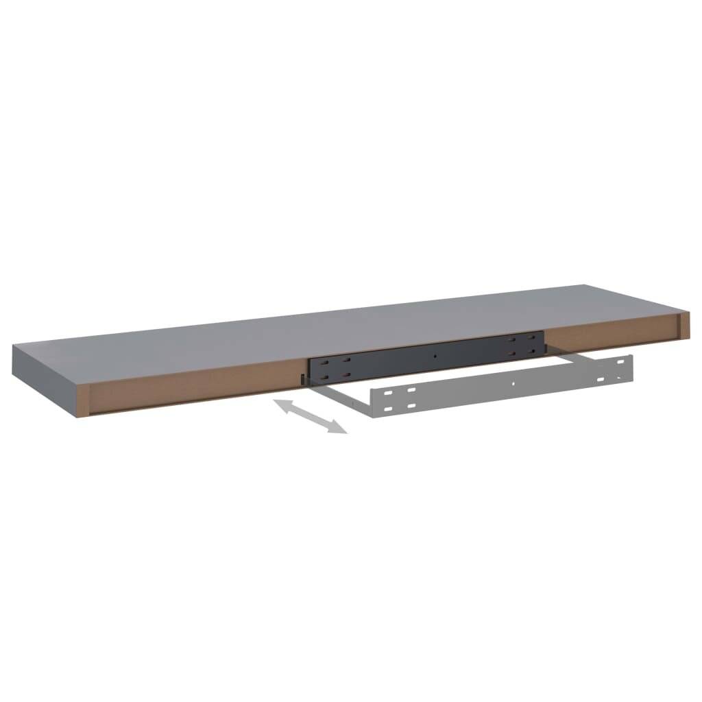 Schwebende Wandregale 4 Stk. Grau 90x23,5x3,8cm MDF-6