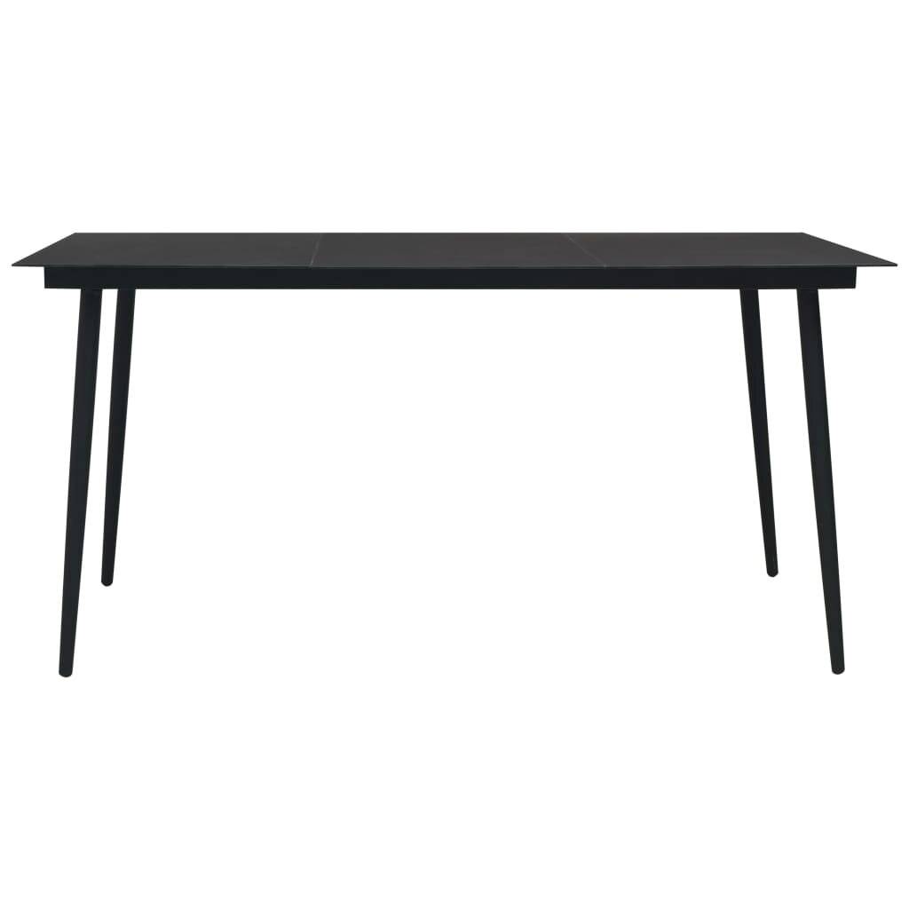 Symbolbild für 5-tlg. Garten-Essgruppe Poly Rattan und Glas