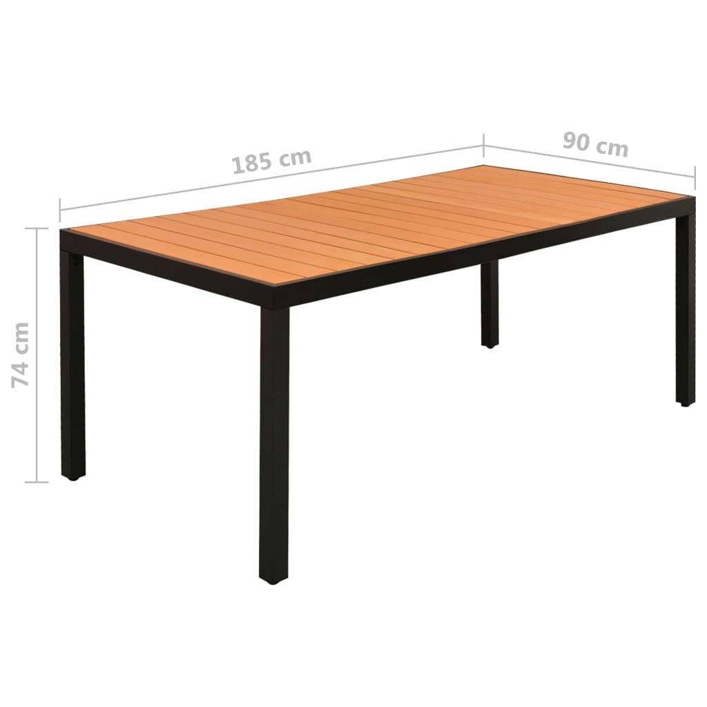 Symbolbild für 9-tlg. Garten-Essgruppe Aluminium Schwarz