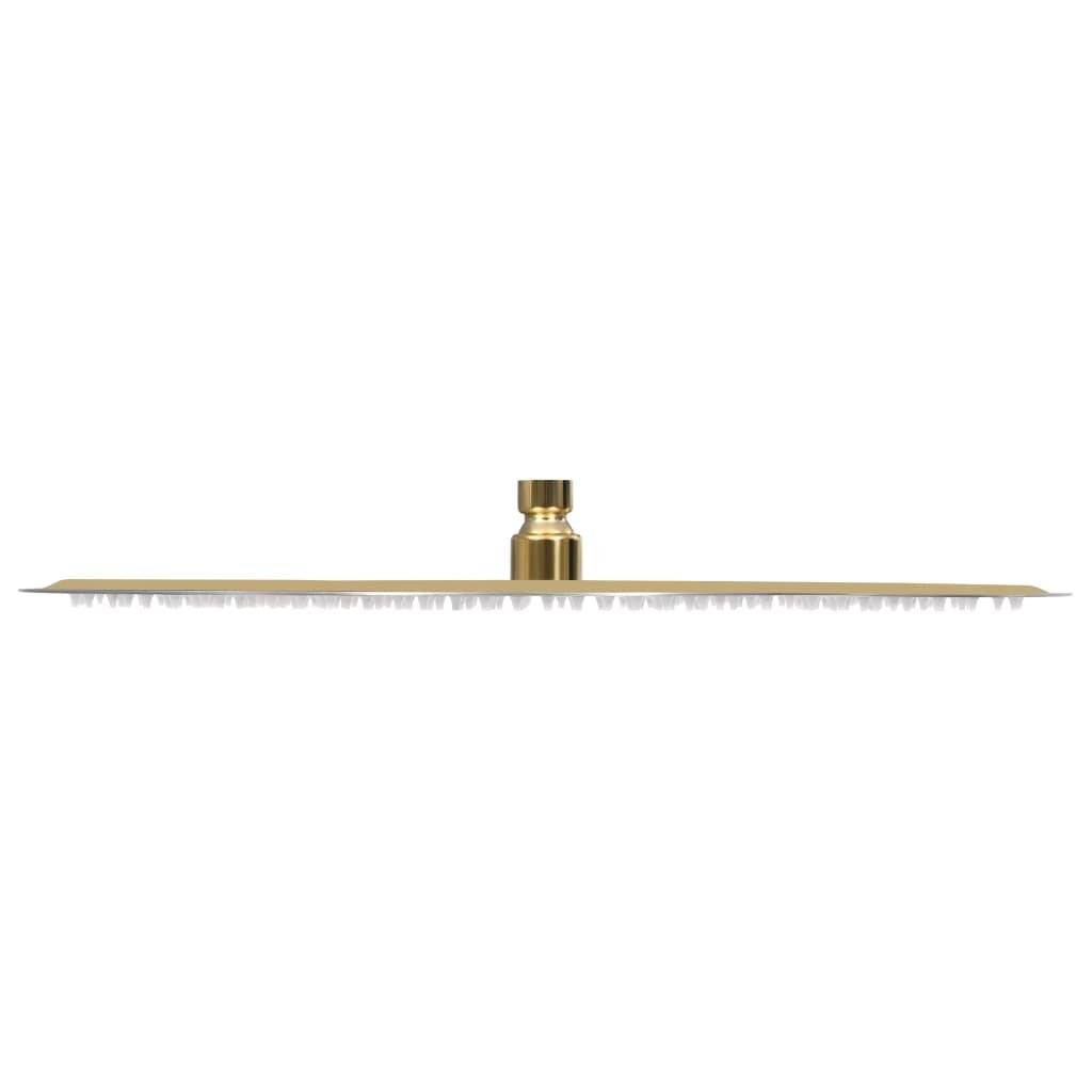 vidaXL Regenbrause Edelstahl 40 cm Rund Golden-5