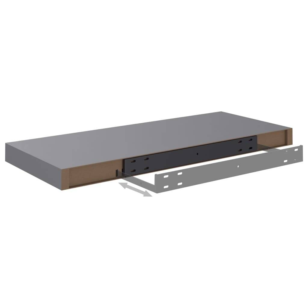 Schwebende Wandregale 4 Stk. Grau 60x23,5x3,8cm MDF-6