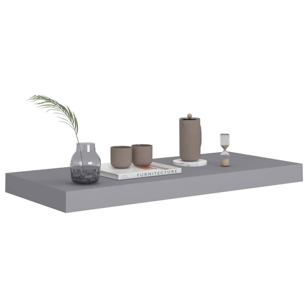 Schwebende Wandregale 4 Stk. Grau 60x23,5x3,8cm MDF-2