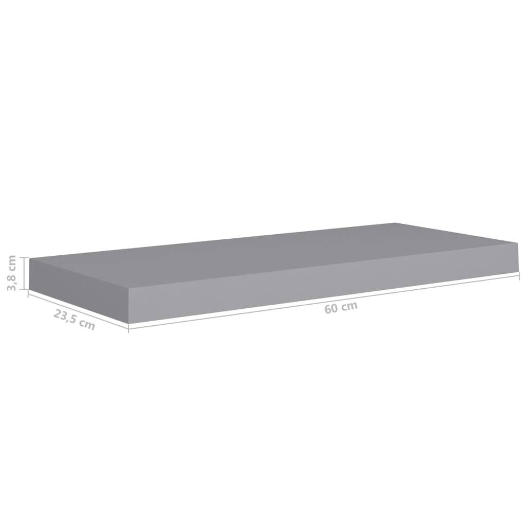 Symbolbild für Schwebende Wandregale 4 Stk. Grau 60x23,5x3,8cm MDF