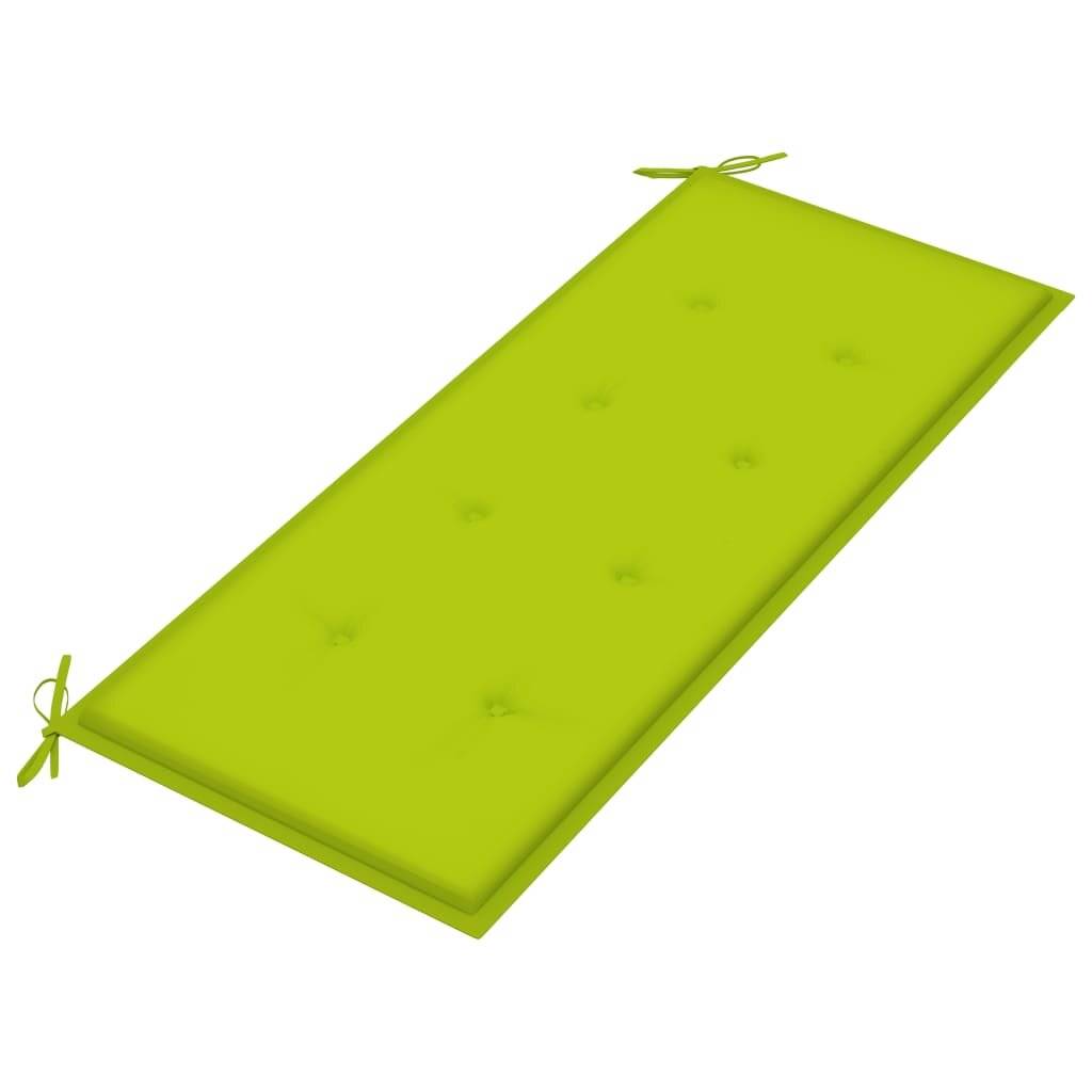 Klappbare Gartenbank mit Auflage 118 cm Bambus-1