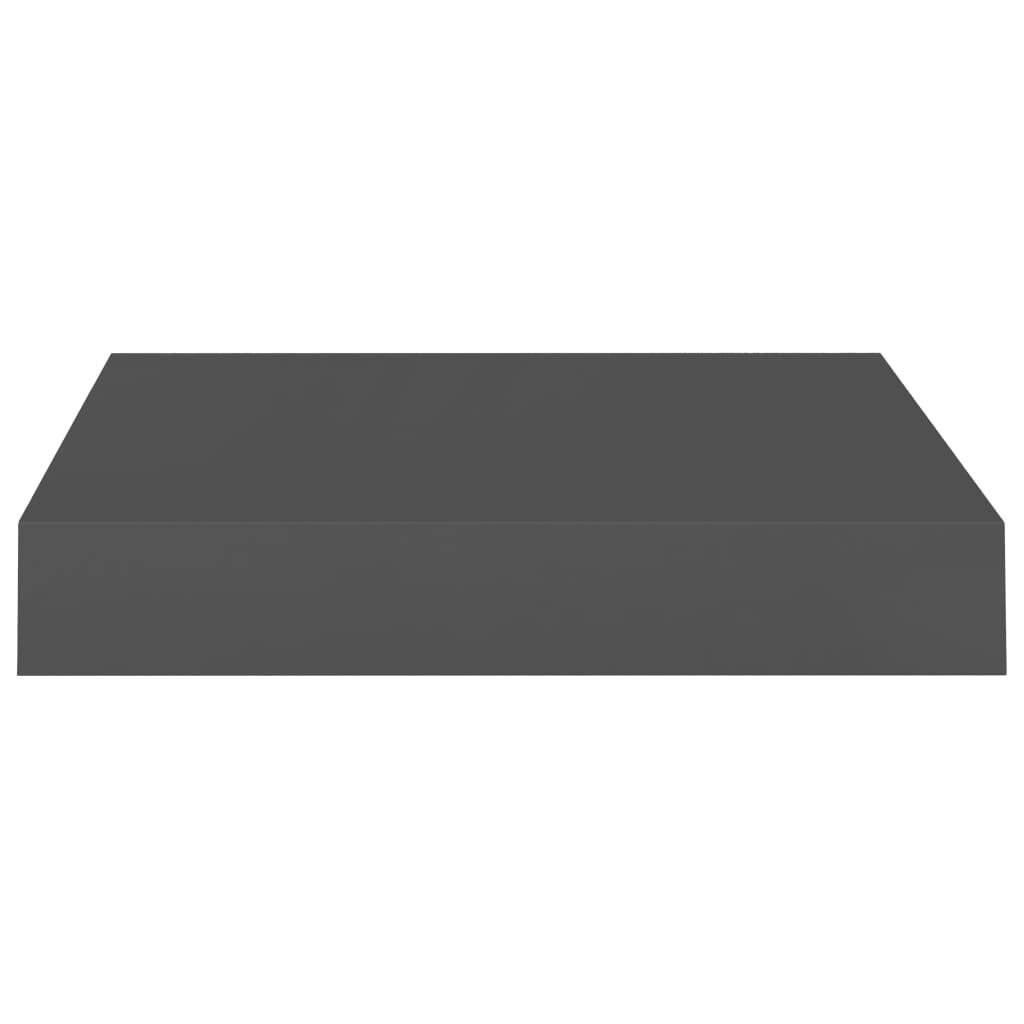 Schwebende Wandregale 2 Stk. Hochglanz-Grau 23x23,5x3,8cm MDF-5