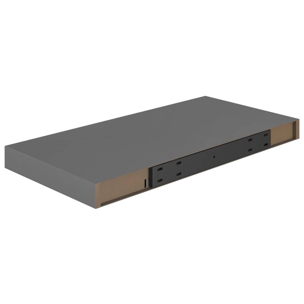 Schwebende Wandregale 4 Stk. Hochglanz-Grau 50x23x3,8cm MDF-6