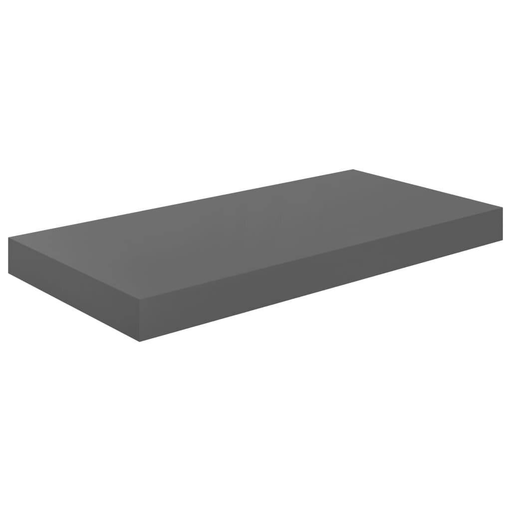 Schwebende Wandregale 4 Stk. Hochglanz-Grau 50x23x3,8cm MDF-3