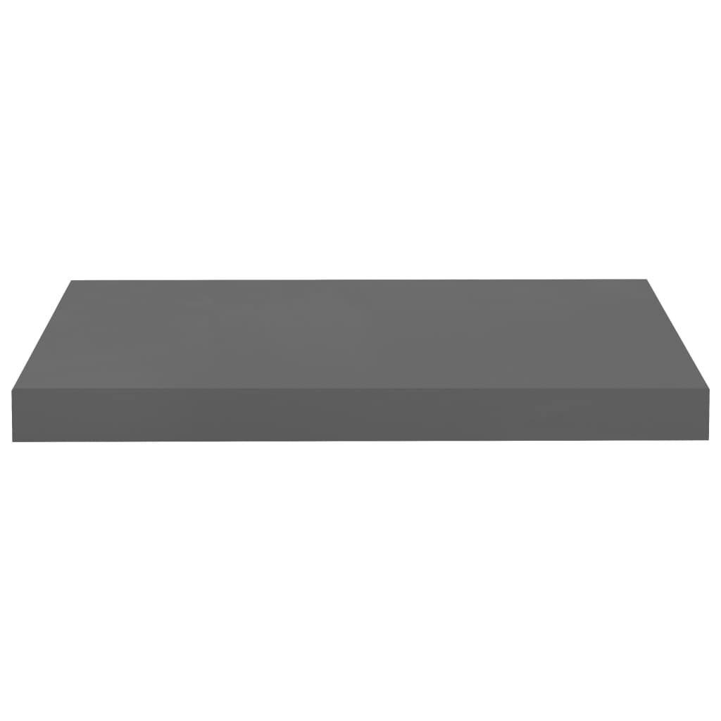 Schwebende Wandregale 4 Stk. Hochglanz-Grau 50x23x3,8cm MDF-4