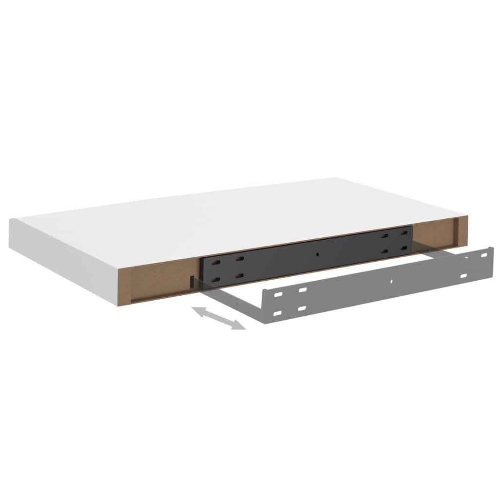 vidaXL Schweberegal Weiß 50x23x3,8 cm MDF-5
