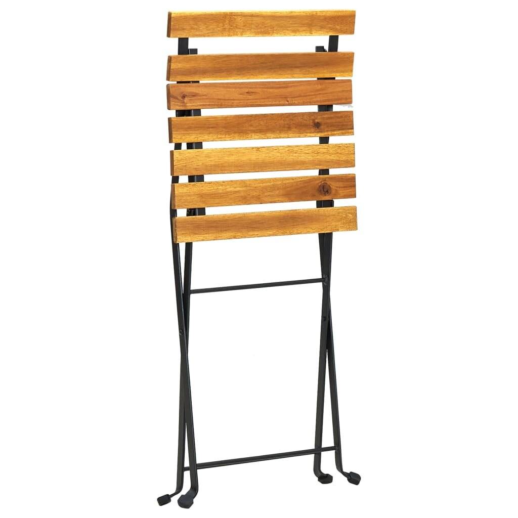 Klappbare Bistrostühle 4 Stk. Massivholz Akazie-6