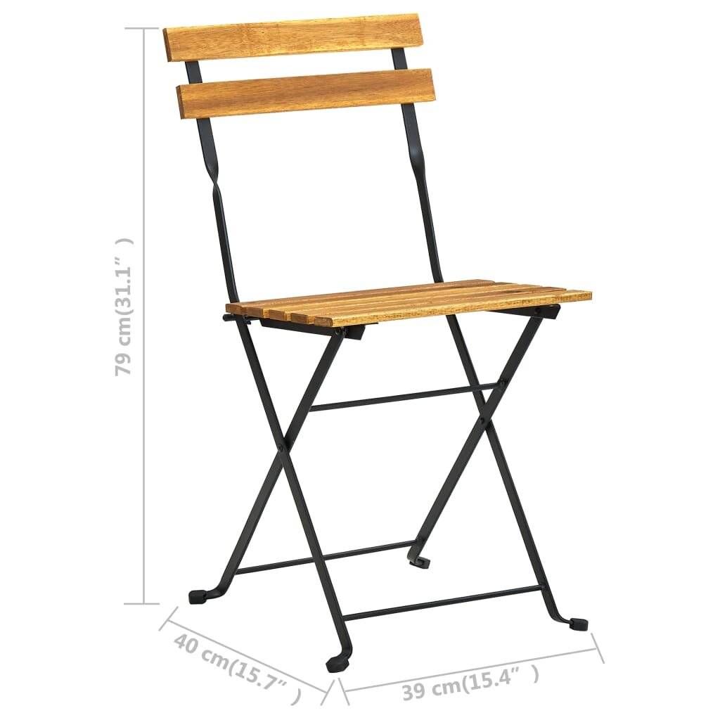 Symbolbild für Klappbare Bistrostühle 4 Stk. Massivholz Akazie