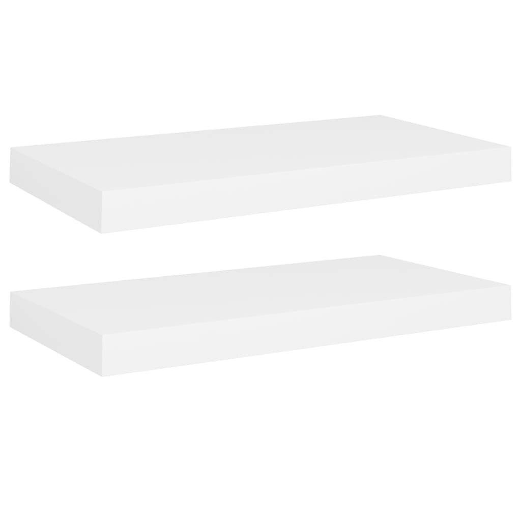 Schwebende Wandregale 2 Stk. Weiß 50x23x3,8cm MDF-1