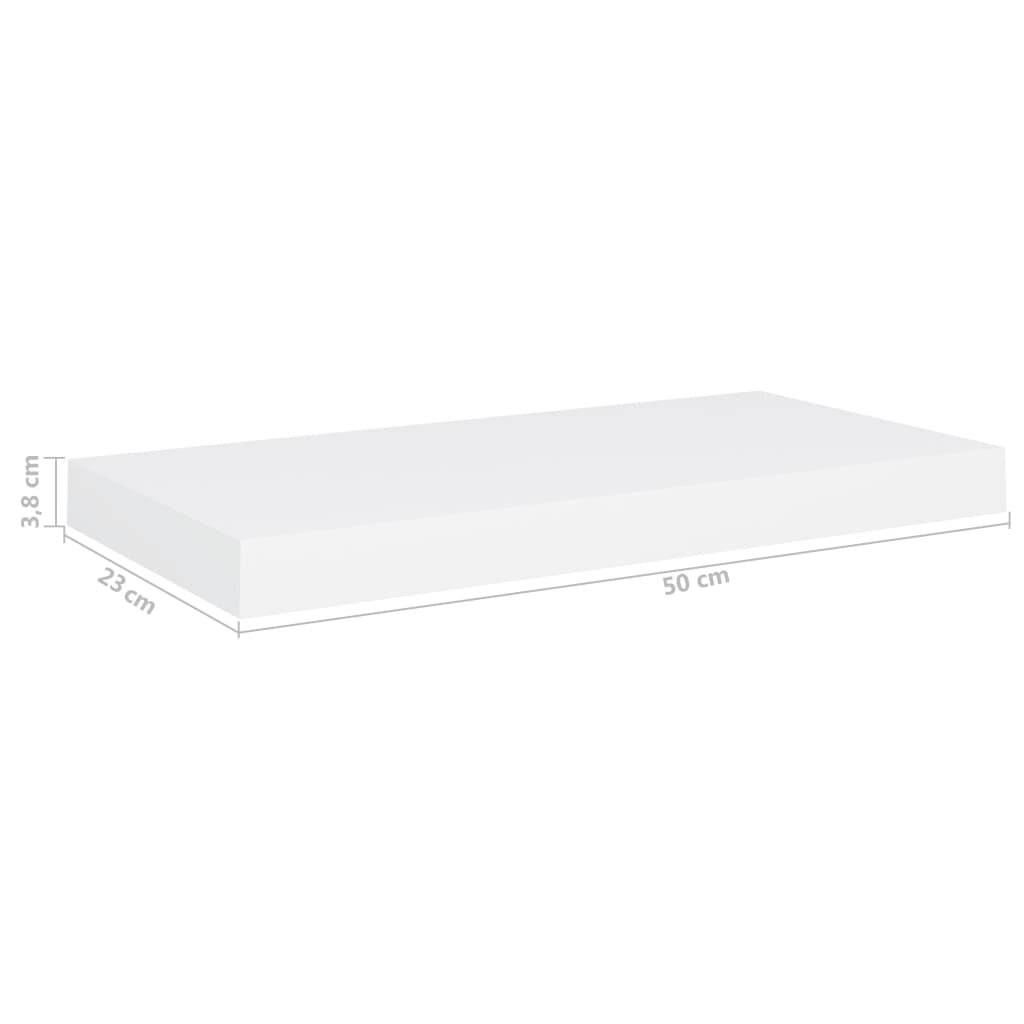 Symbolbild für Schwebende Wandregale 2 Stk. Weiß 50x23x3,8cm MDF