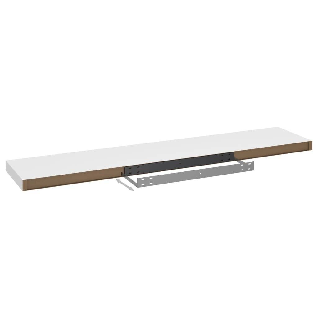 Schwebende Wandregale 4 Stk. Weiß 120x23,5x3,8 cm MDF-6
