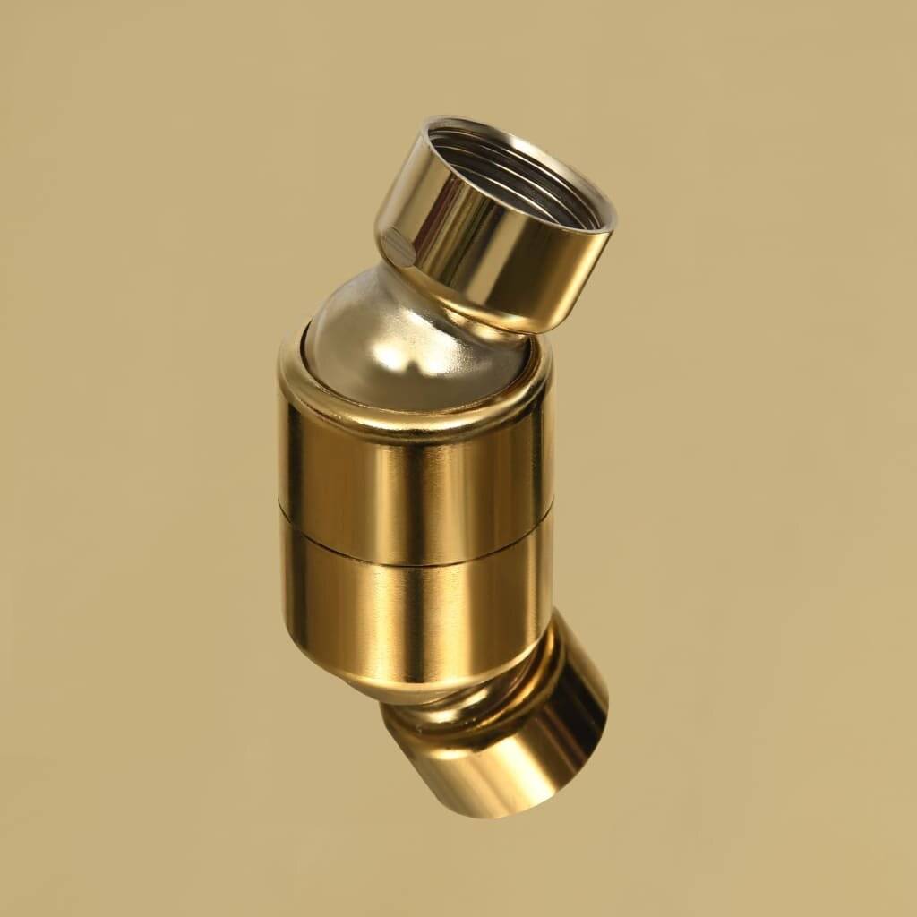 Regenbrause Edelstahl 40x30 cm Rechteckig Golden-2