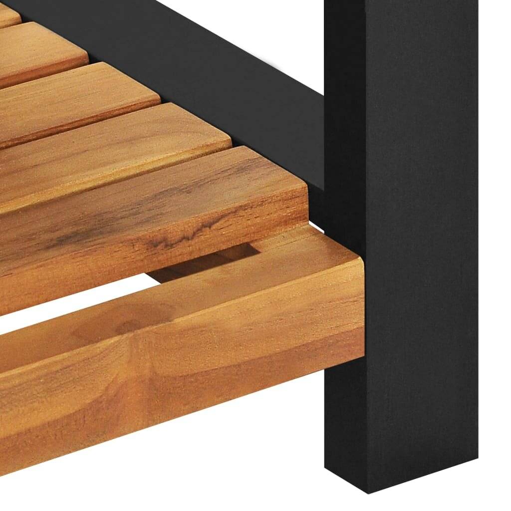 Sitzbank 120 cm Massivholz Teak-5