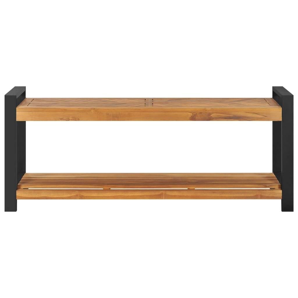 Sitzbank 120 cm Massivholz Teak-1