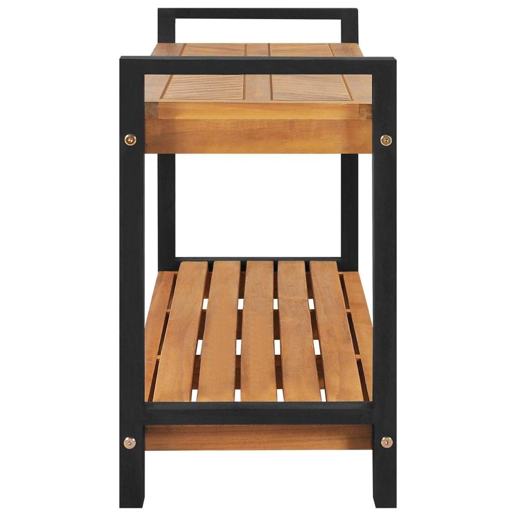 Sitzbank 120 cm Massivholz Teak-2