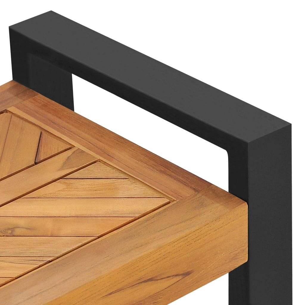 Sitzbank 120 cm Massivholz Teak-4