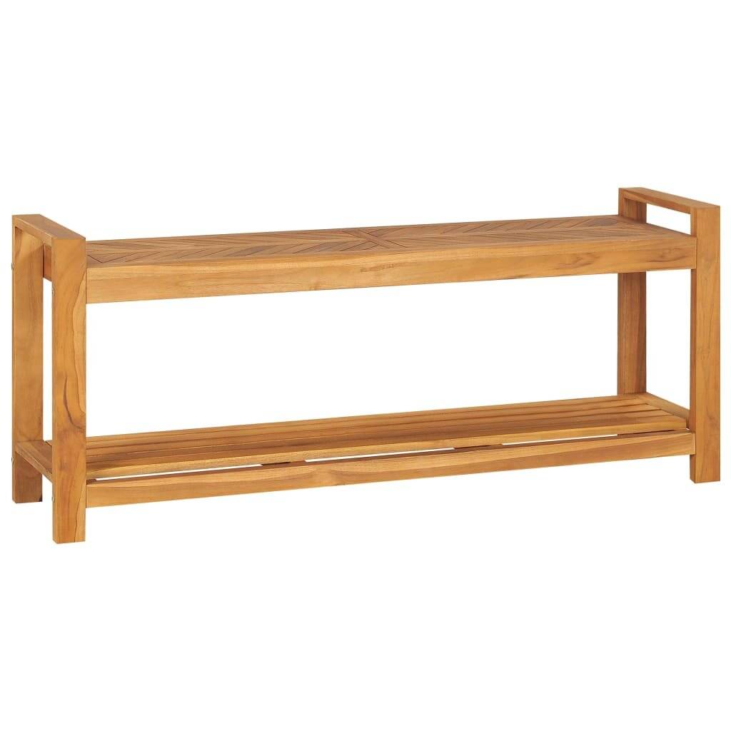 Sitzbank 120 cm Massivholz Teak-0