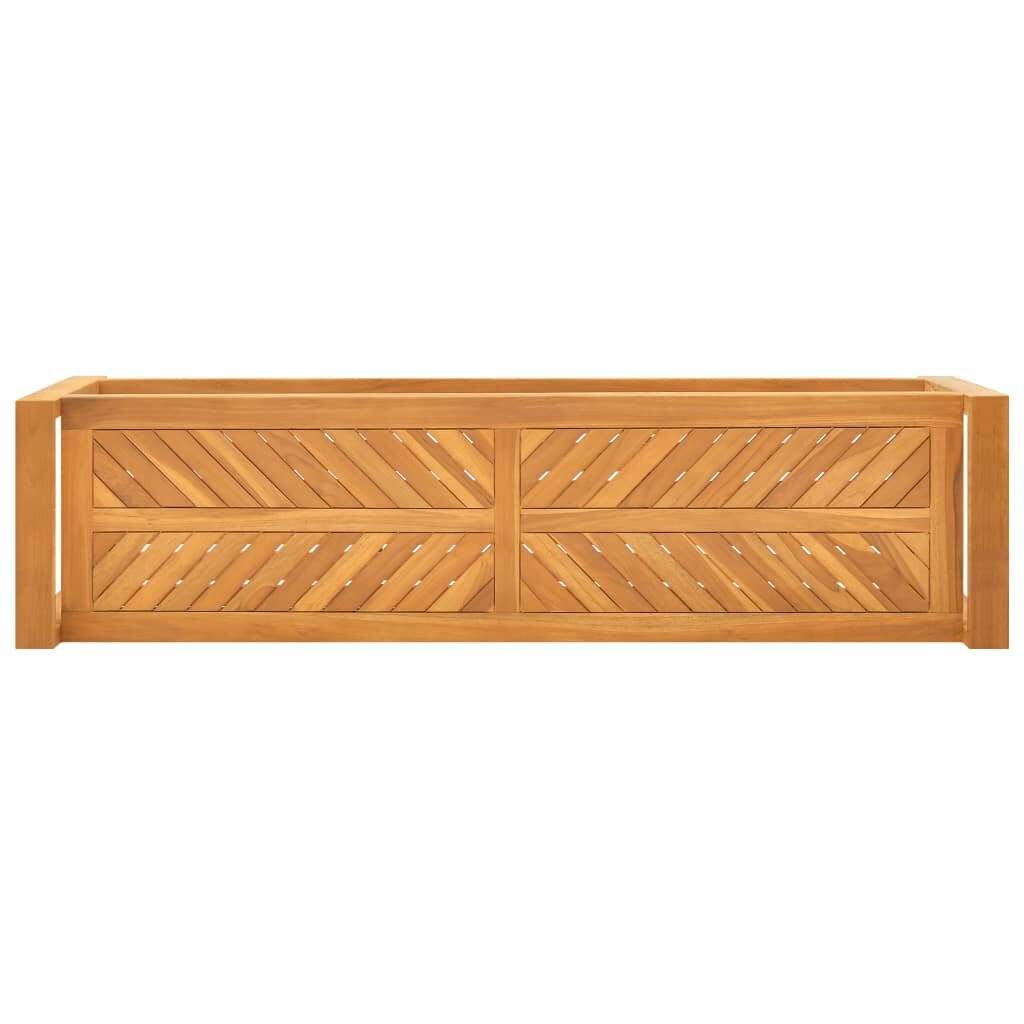 Sitzbank 120 cm Massivholz Teak-3