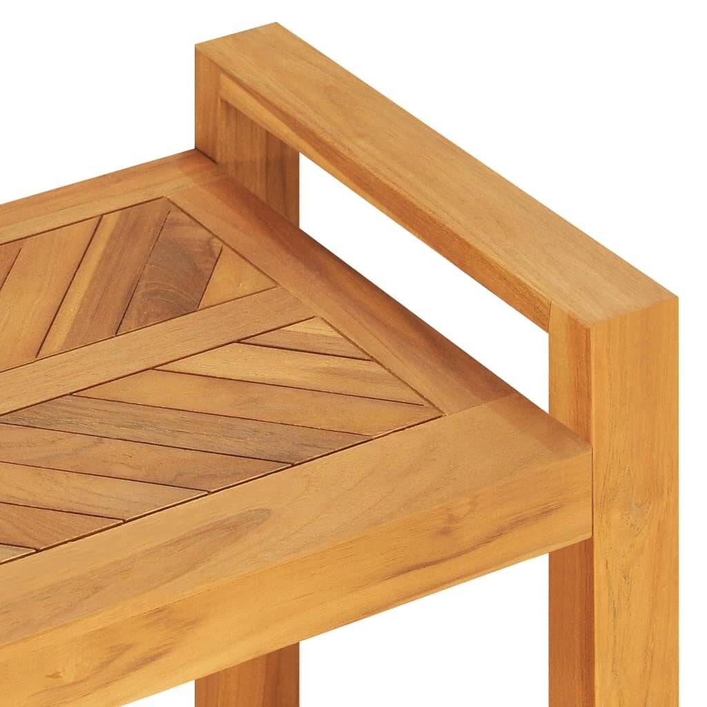 Sitzbank 120 cm Massivholz Teak-4