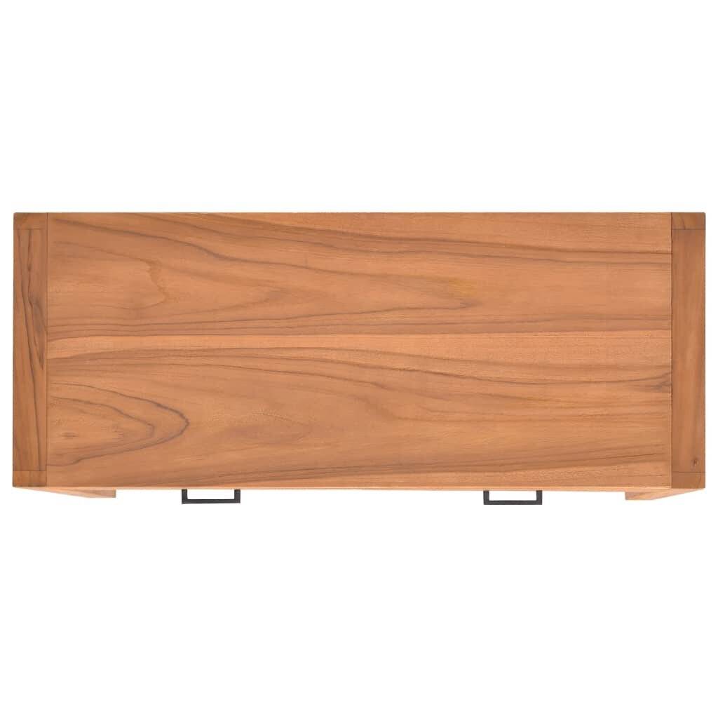 vidaXL Schreibtisch mit 2 Schubladen 100x40x75 cm Teakholz-6