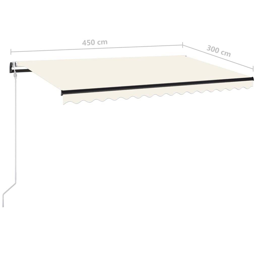 Symbolbild für vidaXL Automatische Markise mit LED & Windsensor 450x300 cm Creme