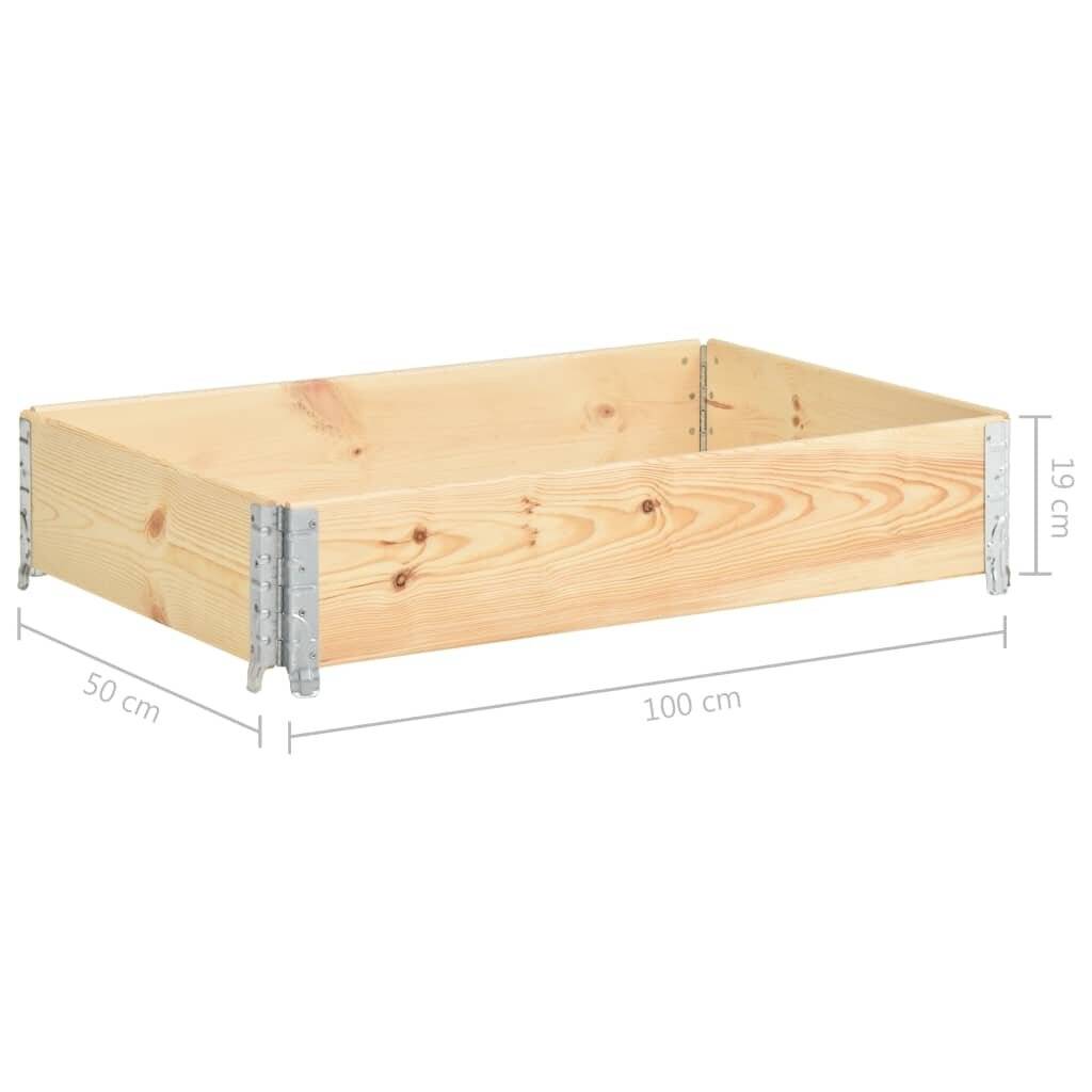 vidaXL Hochbeet 50x100 cm Kiefer Massivholz-5