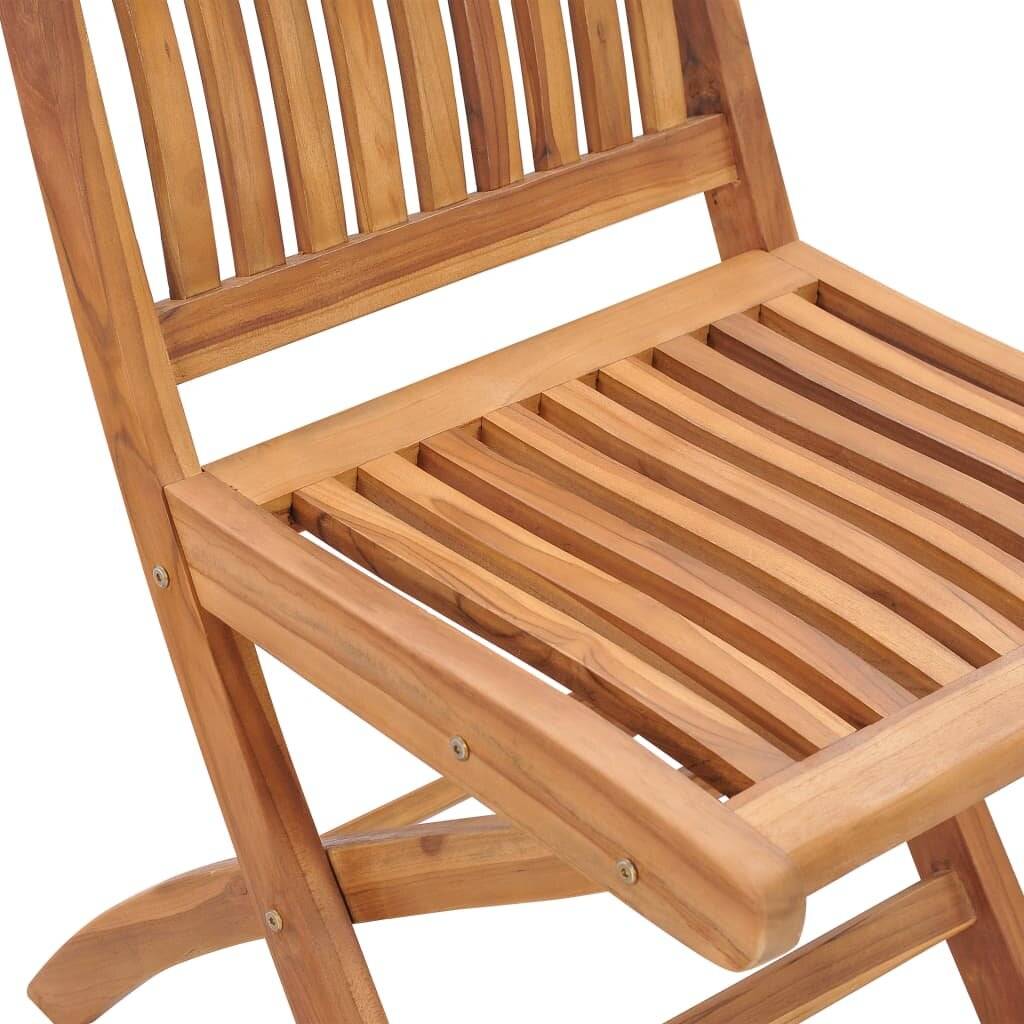 Klappbare Gartenstühle mit Kissen 6 Stk. Massivholz Teak-5