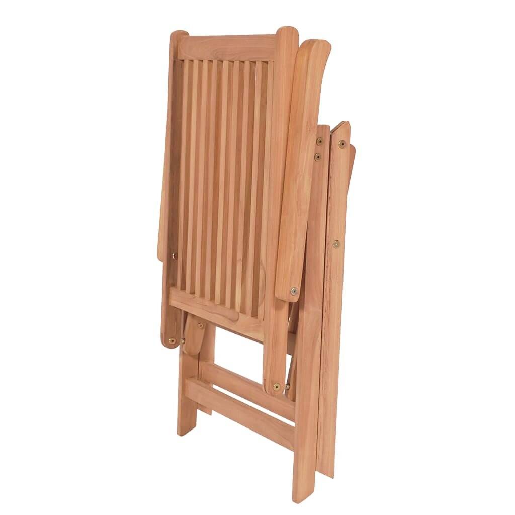 Verstellbare Gartenstühle 4 Stk. Massivholz Teak-5