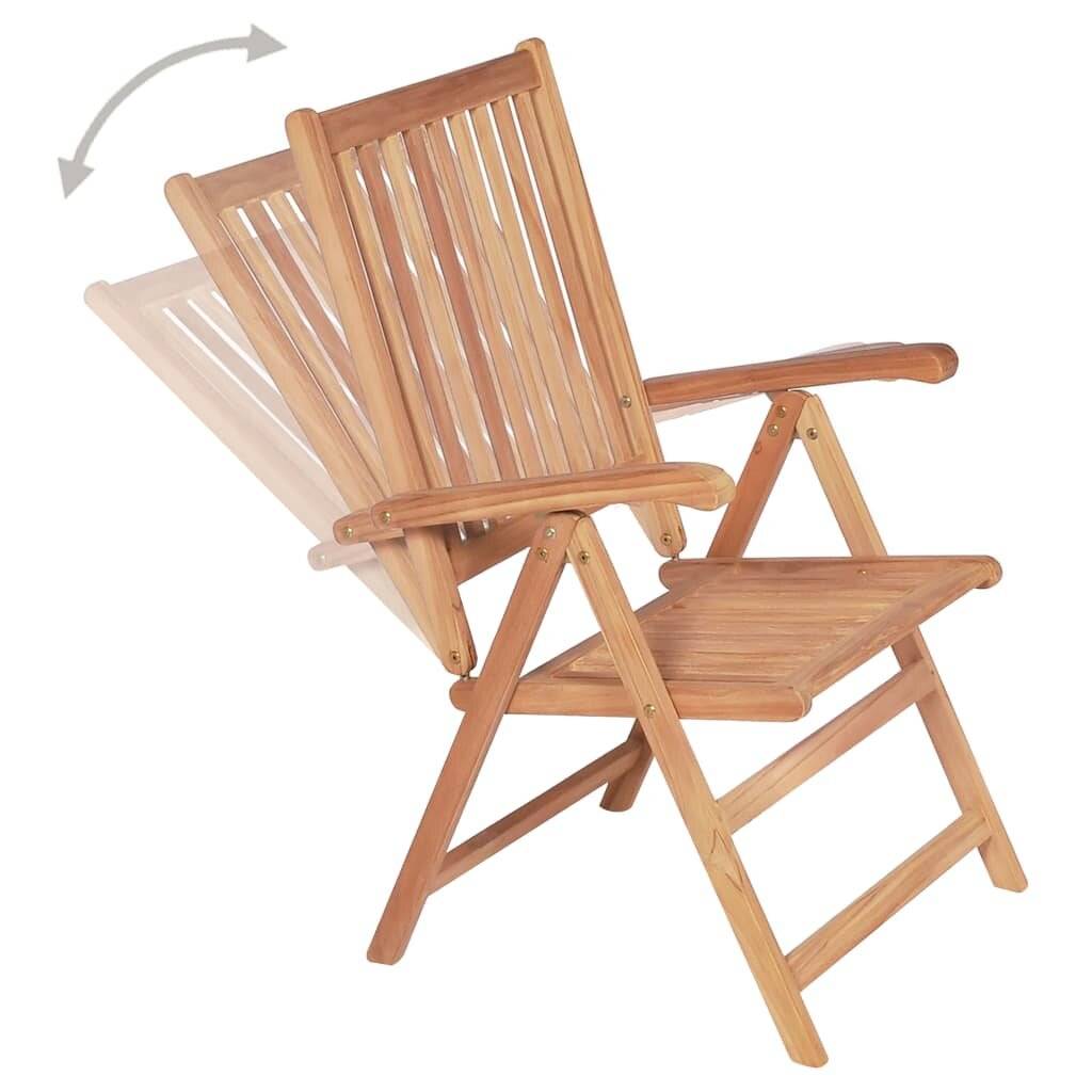 Verstellbare Gartenstühle 6 Stk. Massivholz Teak-4