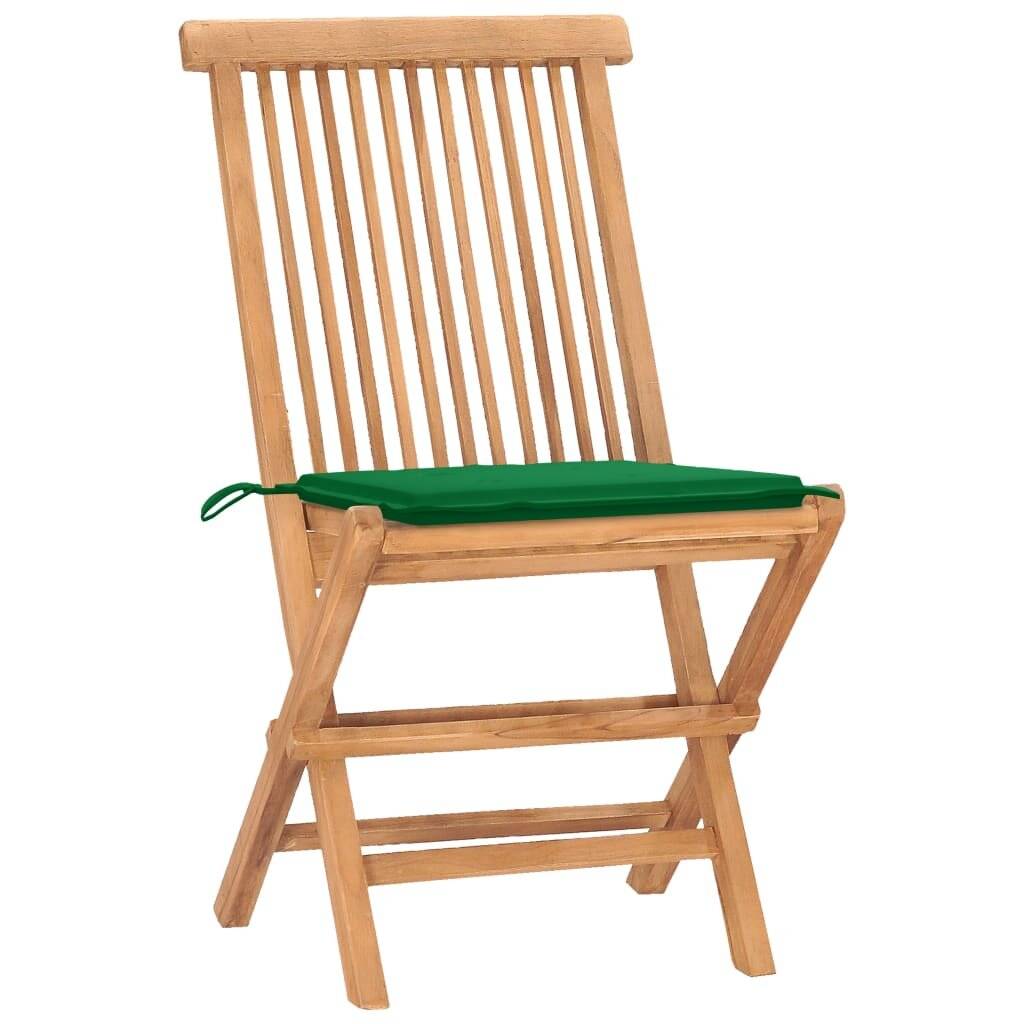 3-tlg. Garten-Essgruppe mit Kissen Klappbar Massivholz Teak-1