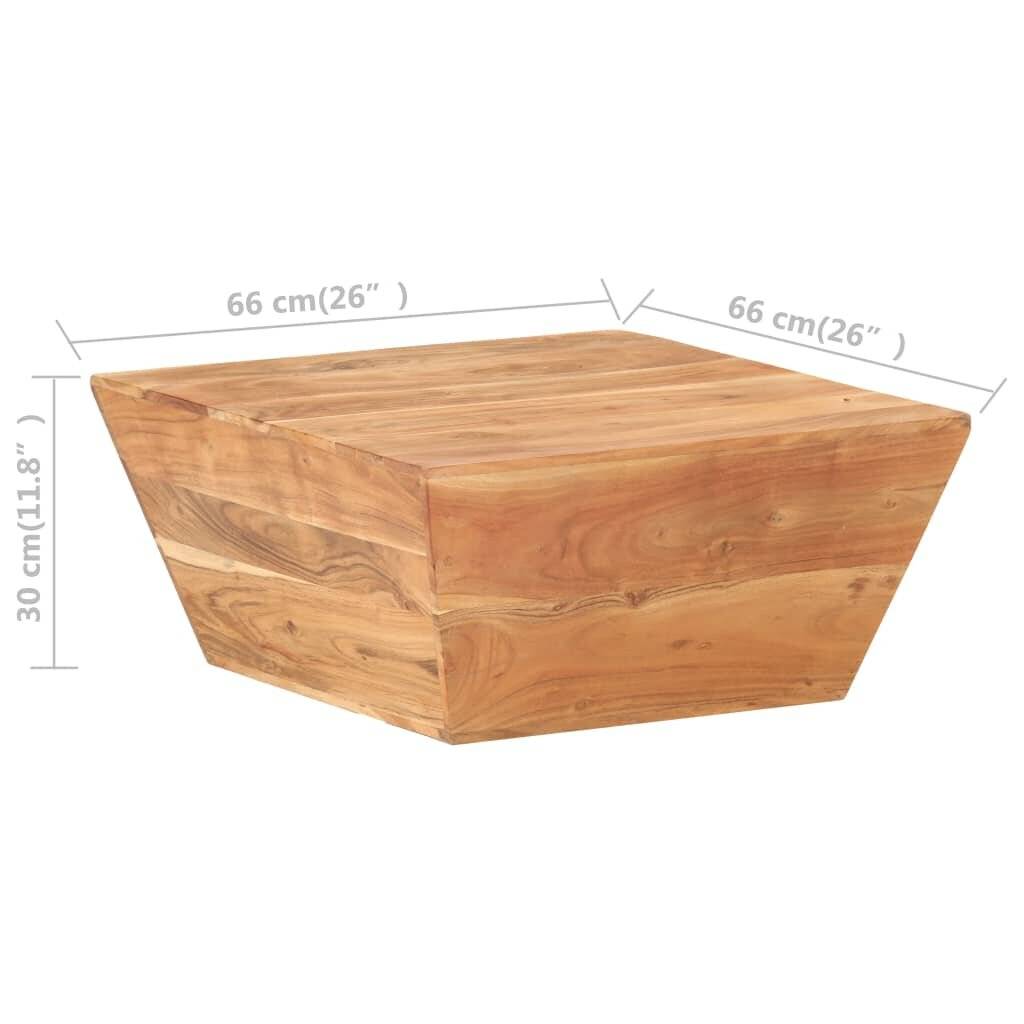 Couchtisch V-Form 66x66x30 cm Akazie Massivholz-5