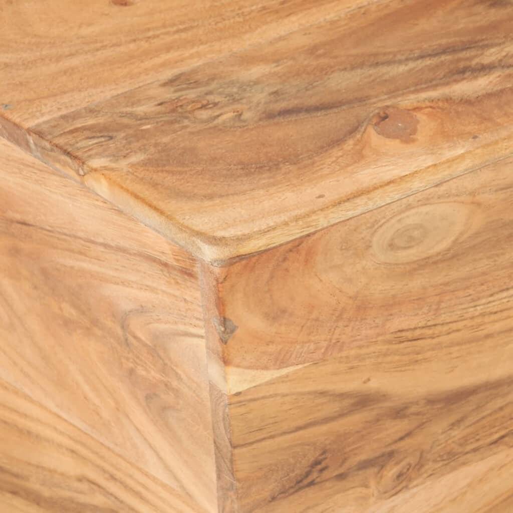 Couchtisch V-Form 66x66x30 cm Akazie Massivholz-1