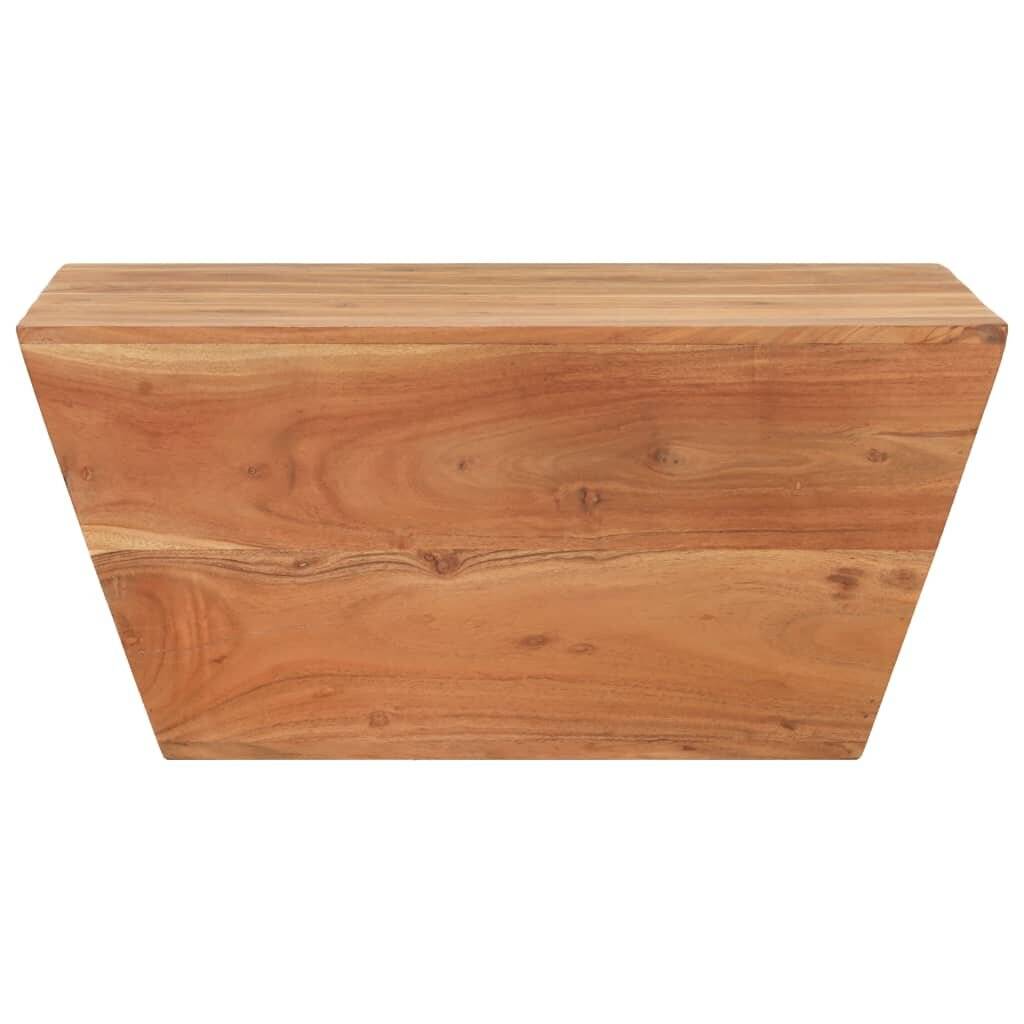 Couchtisch V-Form 66x66x30 cm Akazie Massivholz-2