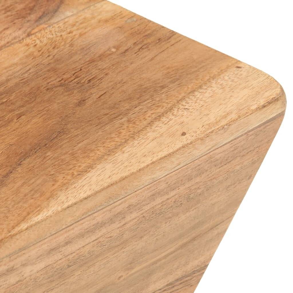 Couchtisch V-Form 66x66x30 cm Akazie Massivholz-3