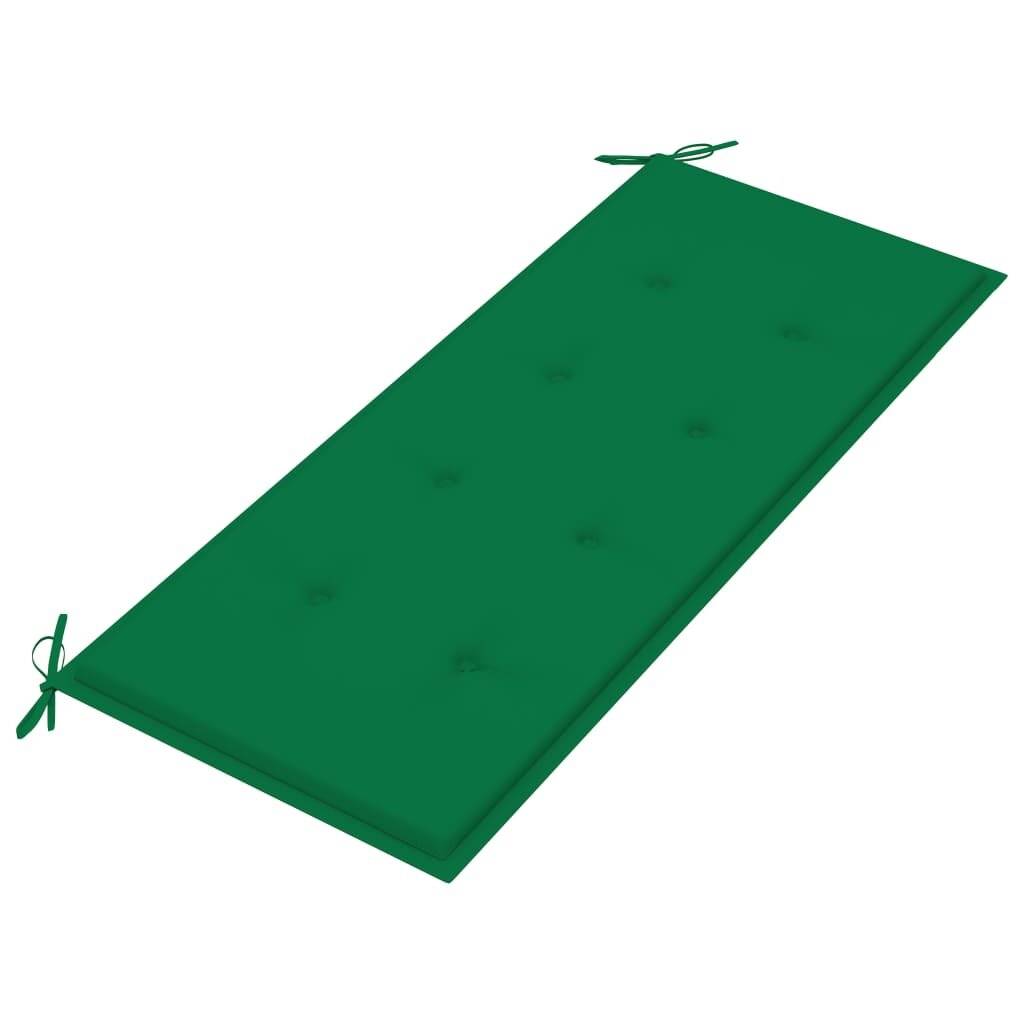 Gartenbank mit Auflage 120 cm Bambus-1