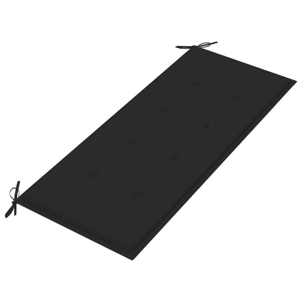Klappbare Gartenbank mit Auflage 118 cm Bambus-1