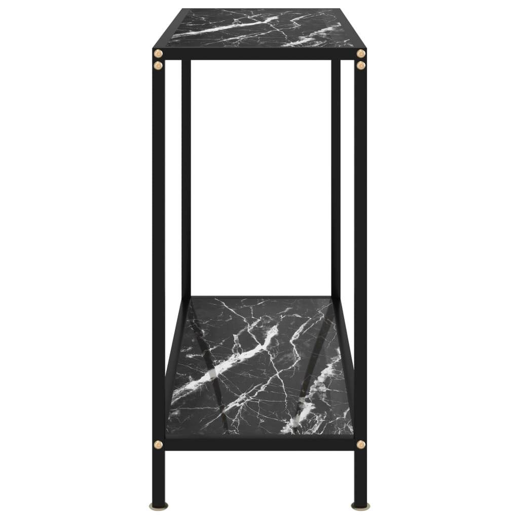 Konsolentisch Schwarz 80x35x75 cm Hartglas-2