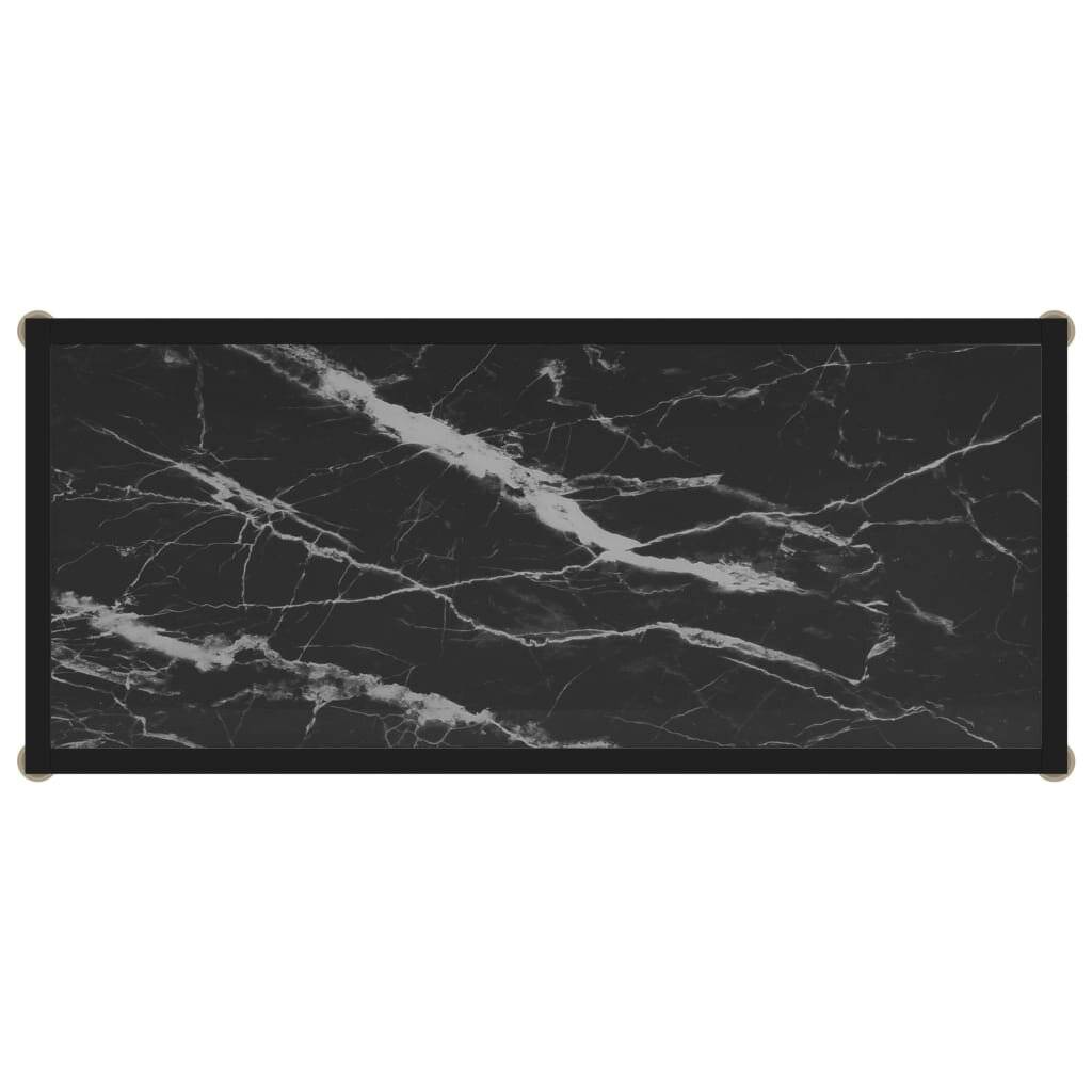 Konsolentisch Schwarz 80x35x75 cm Hartglas-3