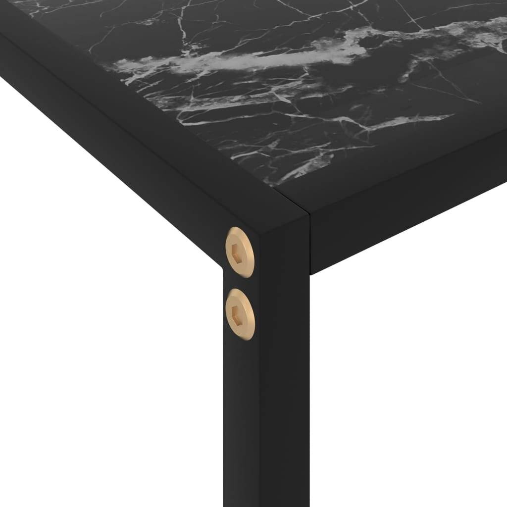 Konsolentisch Schwarz 80x35x75 cm Hartglas-4