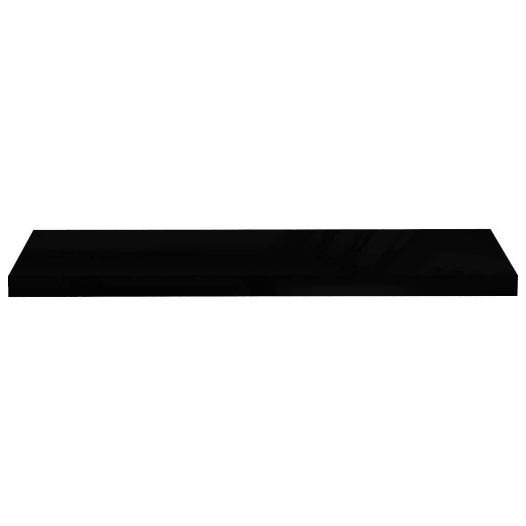 Wandregale Schwebend 4 Stk. Hochglanz-Schwarz 90x23,5x3,8cm MDF-4