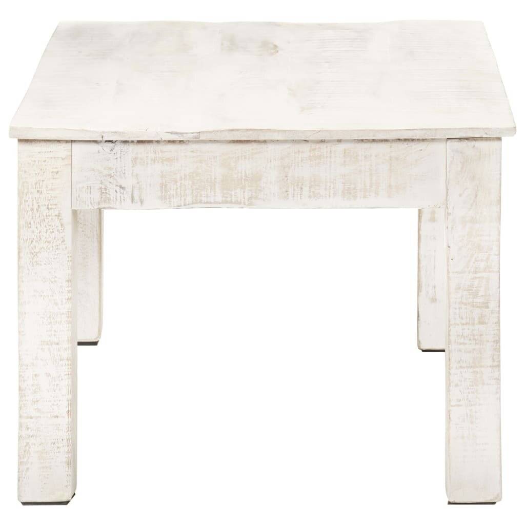 Couchtisch Weiß 110x60x45 cm Massivholz Mango-2