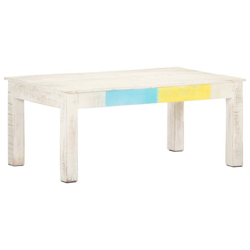Symbolbild für Couchtisch Weiß 110x60x45 cm Massivholz Mango