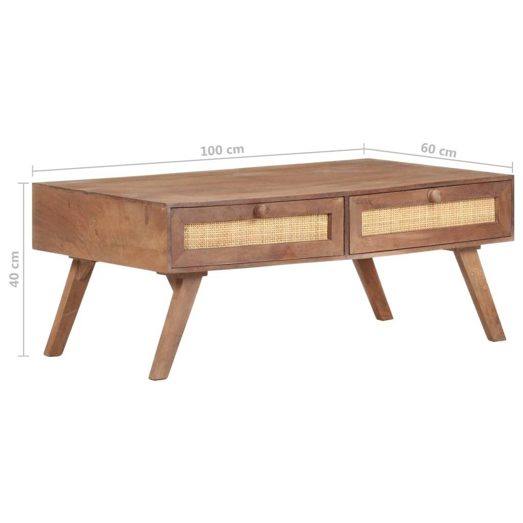 Symbolbild für vidaXL Couchtisch 100x60x40 cm Mango Massivholz